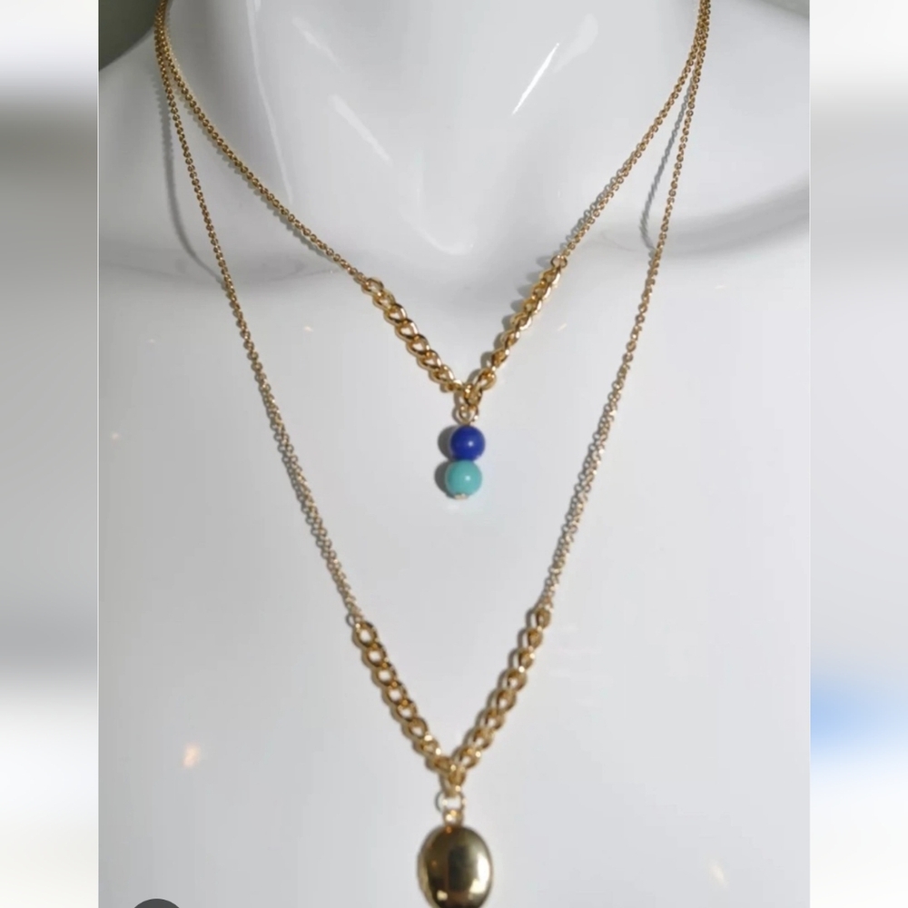 Jules Smith Tangier Layered Locket Necklace - Yellow Gold